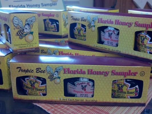 A fine sampling of a delicious range of US sourced honey!