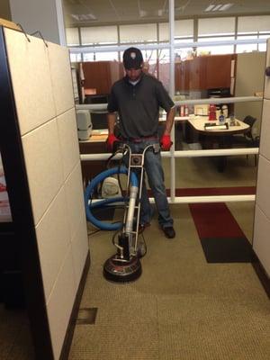 Truck mounted carpet cleaning