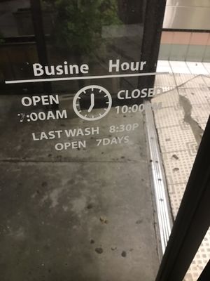 Posted hours on the door. No mention of special early last load on Sundays.