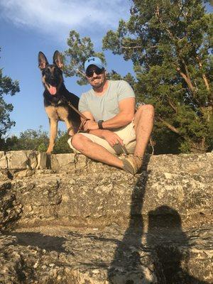 Me pictured with the most amazing german shepherd in the world Jaxx.