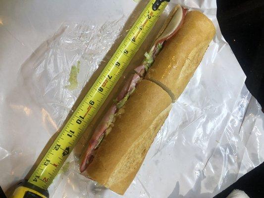 Italian sub $6!