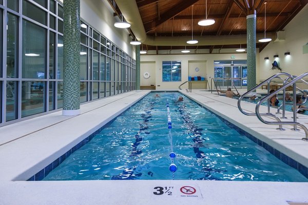 Our aquatics center features a lap pool, whirlpool and exercise pool.