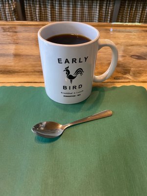 A good start!  When's the last time a little breakfast place brought you a stirring spoon for your coffee or tea?