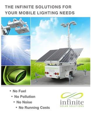 Solar Mobile Tower LED Light
LED Solar Tower Light
Mobile Light Tower
www.InfiniteSolarSolutions.com