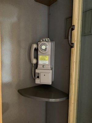 Check this out, an old phone! A nice blend of history, modern amenities and necessities.