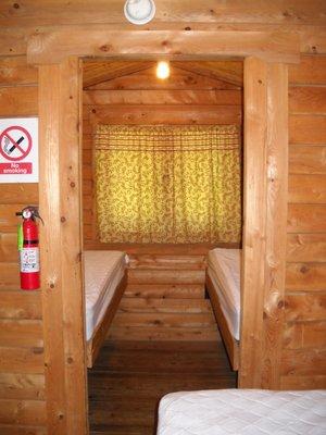 Primitive Cabin single beds