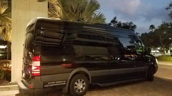 Our van from the Embassy Suites to Epcot and back