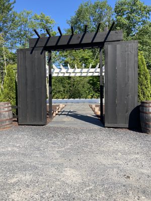 Outdoor patio where beautiful weddings have been held!