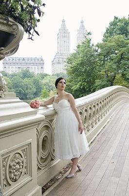 A beautiful bride in Manhattan's Central Park.