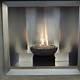 CUSTOM FIREPLACES with metal reflective panels