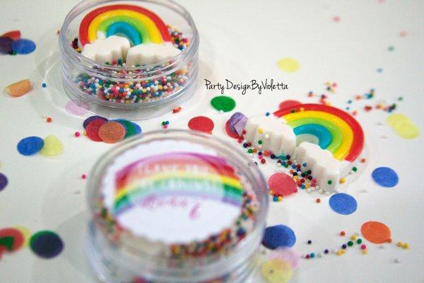 Rainbow party favor box