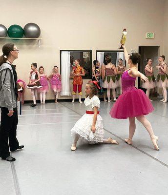 ATTD instructor with the Nutcracker cast.