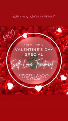 Valentine's Day Self-Love Special Feb.14 - Feb. 19th only $100 for a $200 special !