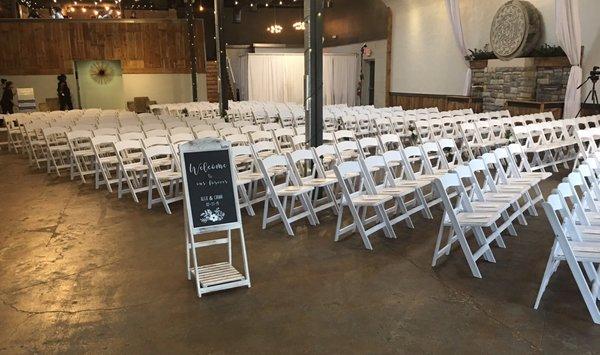 Spacious facility for a wedding