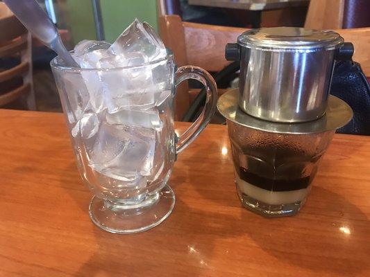 Vietnamese iced coffee at Pho Ca Dao