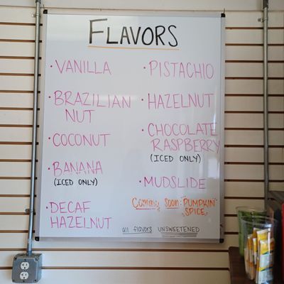 Coffee flavors - hot or iced