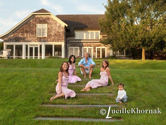 Family photography at their Hamptons home