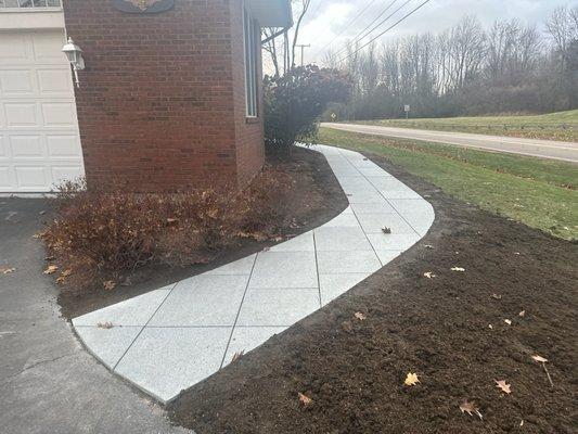 Granite stone walkway