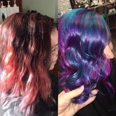 Unicorn/mermaid hair