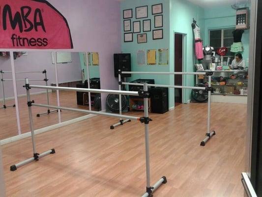 Professional Adjustable Ballet Bars at Angie Dance Studio. Amazing equipment at this studio. Always keeping up with your suggestions.