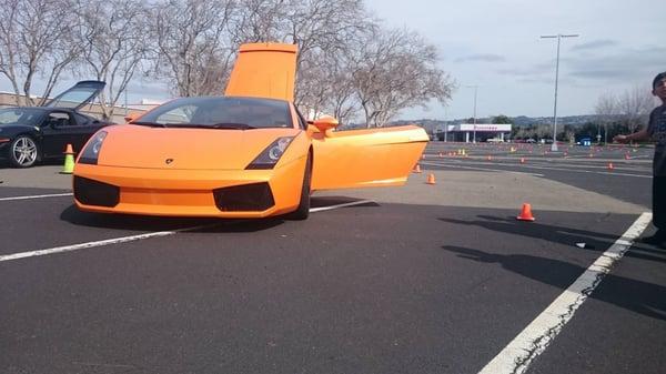 Lambo Gallardo and course @ Hayward,CA Ferrari Agility experience