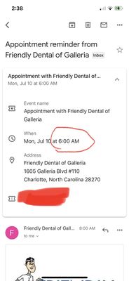 Their business hours are from 8am-2pm. They want me there at 6am?  Then tell me to reschedule because July 10th is a children's day.