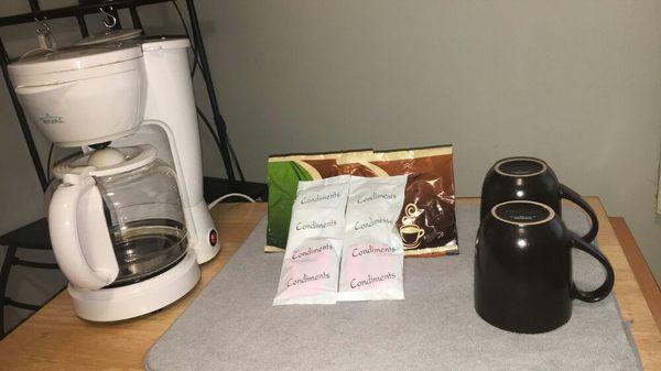 Some clients like to leave out coffee for their renters!