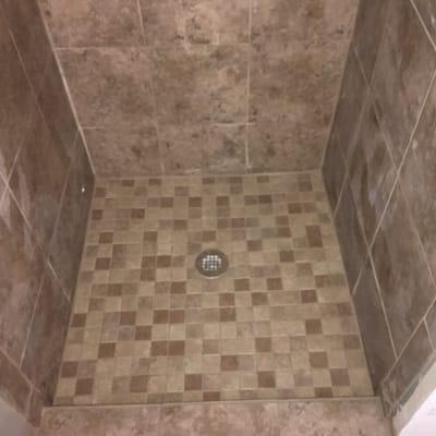 Completed shower