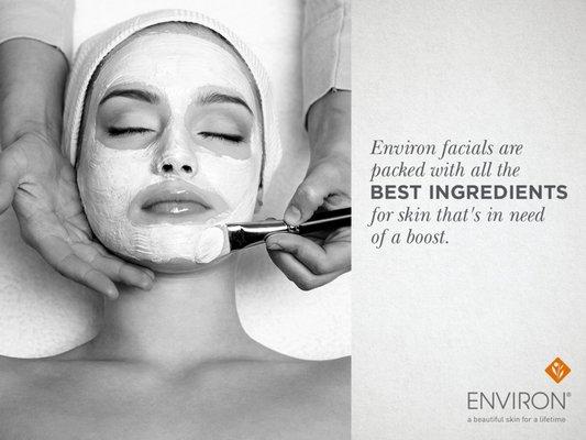 We only use the best of products which is why we stock Environ, European medical skincare line