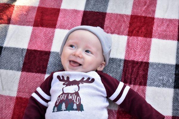 Newborn photo we grabbed as part of a fall family mini session.