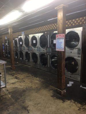 The row of dryers