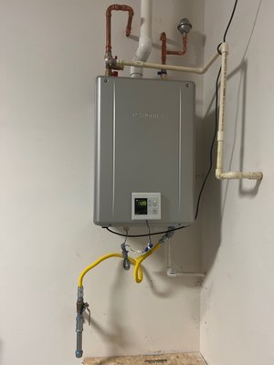 Our new tankless water heater!