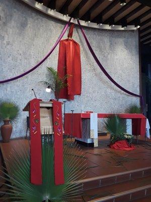 Decorated Chapel for Palm Sunday Mass