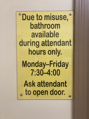 Can you open the restroom during laundry hours we have to spend hours here so where should we go during that time.