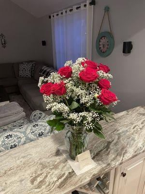 Valentine's Day long stemmed roses