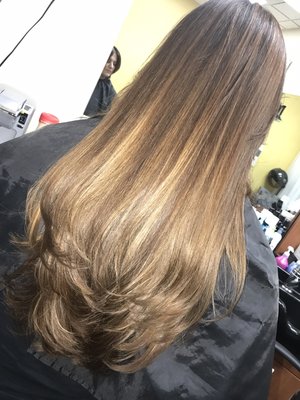 Sombré (soft ombré) balayage