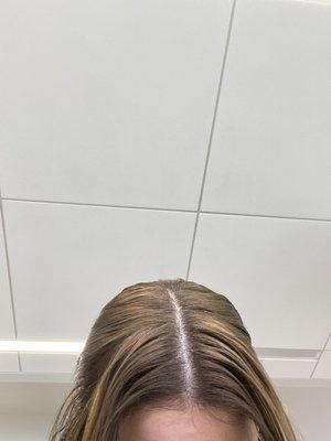 Uneven blonde streaks coming through a day after paying $600!?!