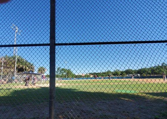 Watching some baseball.