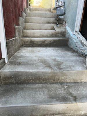 Repaired stairway