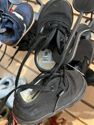 22$ for a worn down pair of toddler vans. Need I say more?