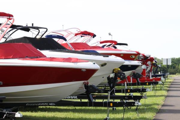 A large variety of new boats for all needs and wants.