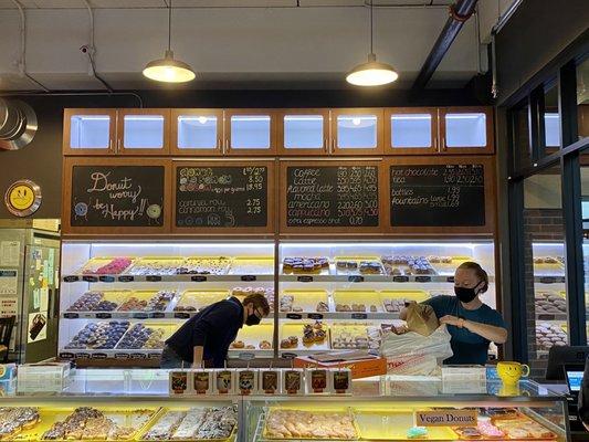 The delicious donut selection!