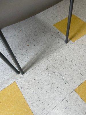 Sticky dirty floors in the exam room