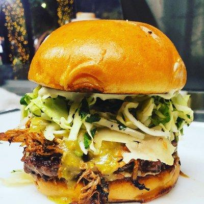 Green Chili Carnitas Burger