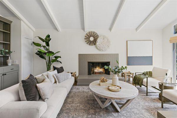 Living room home staging.