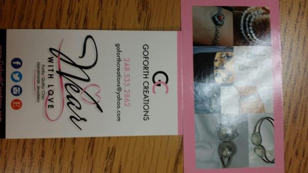 New business cards, check it out. #goforthcreations #anewbegging, #handmadejewelry