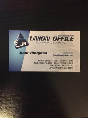 Business card with more information about this family owned accounting office !