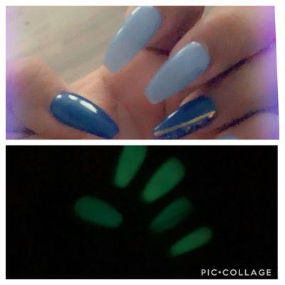 New set  loved it so much glow in the dark nails