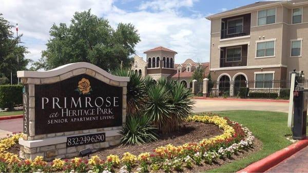 Primrose Apartments street sign