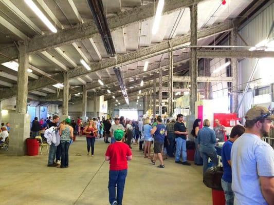 Under the grandstand.